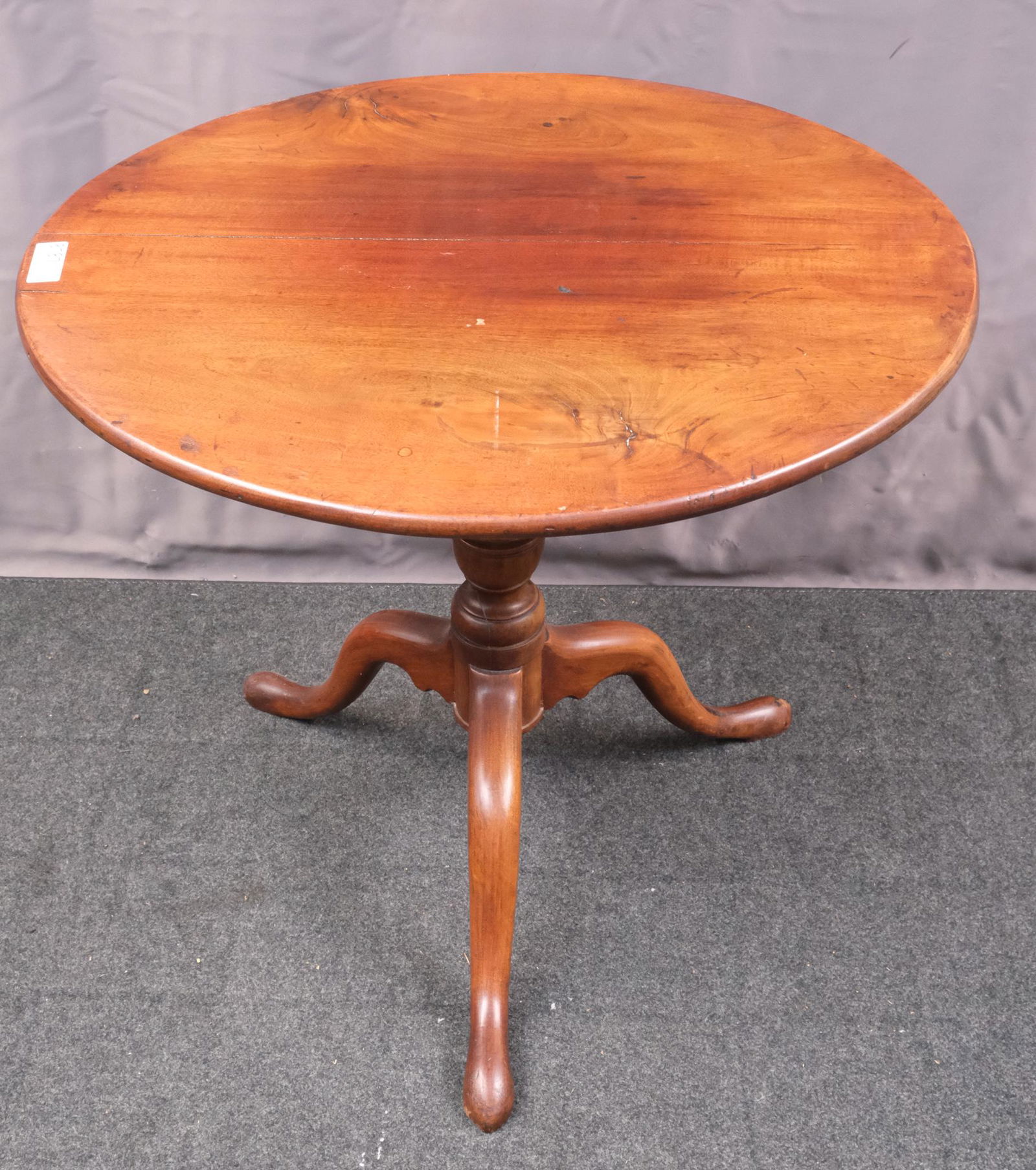 Queen Anne Tilt Top Mahogany Table (1 of 6)