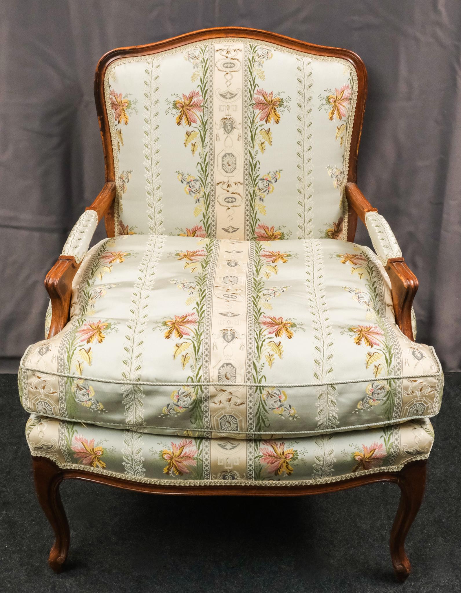 Antique French Carved Bergere Chair (1 of 8)