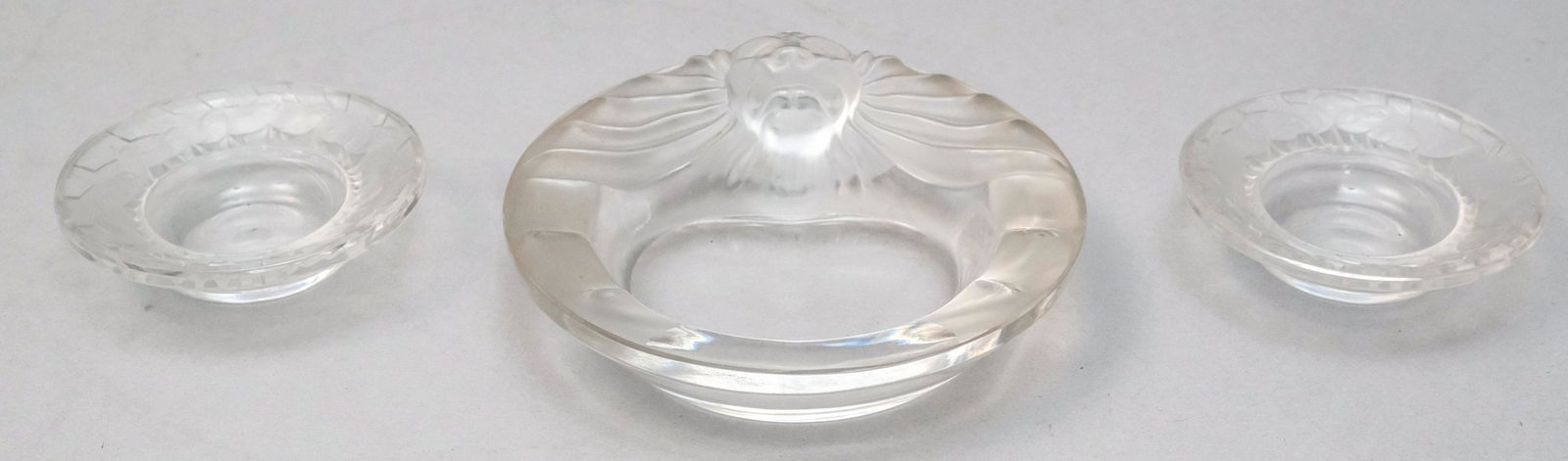 Lalique Lion Ashtray & 2 Small Lalique Bird Bowls (1 of 15)