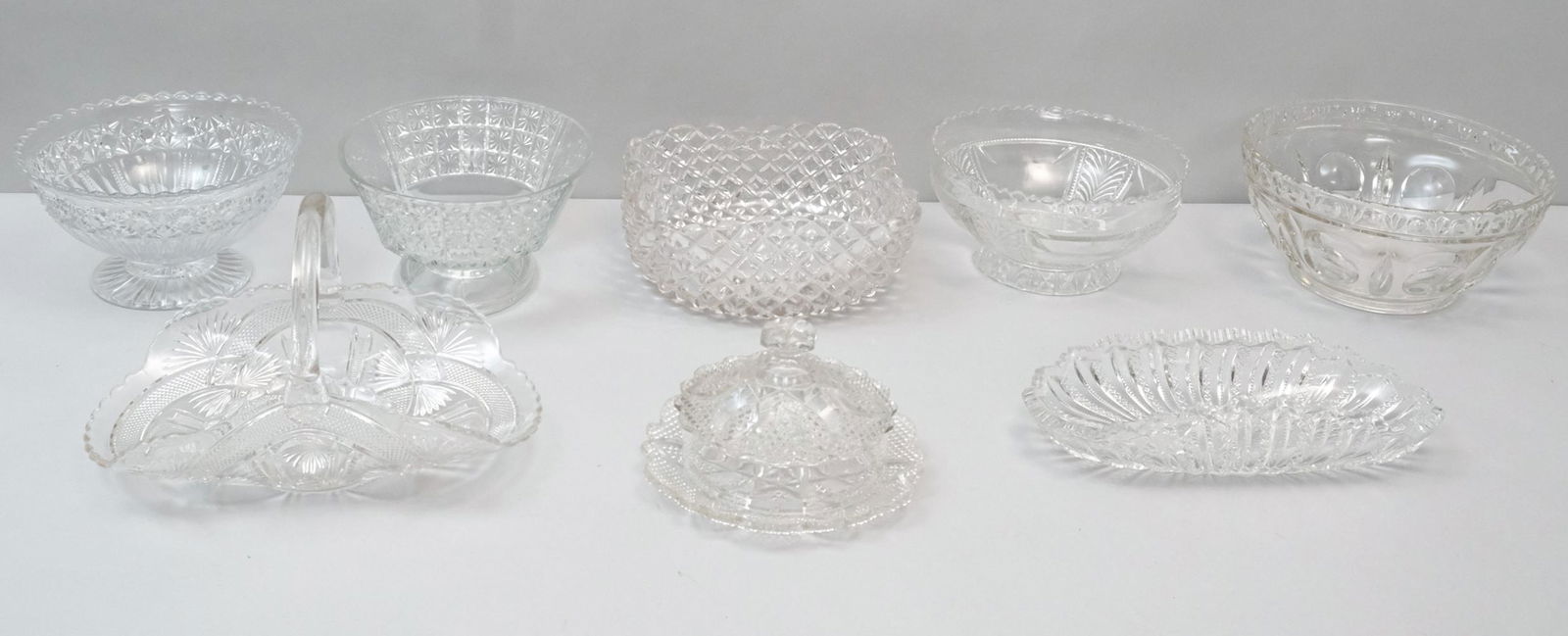Lot of Early to Mid-20th C. Pressed Glass (1 of 7)