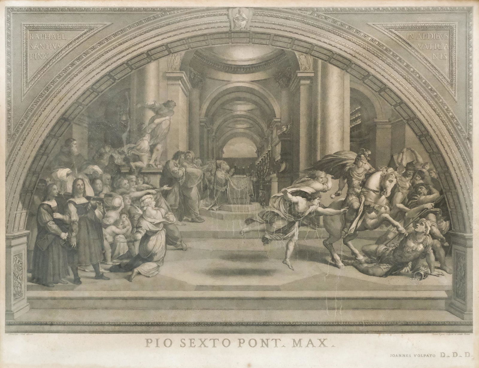 Joannes Volpato after Raphael, "The Expulsion" (1 of 9)