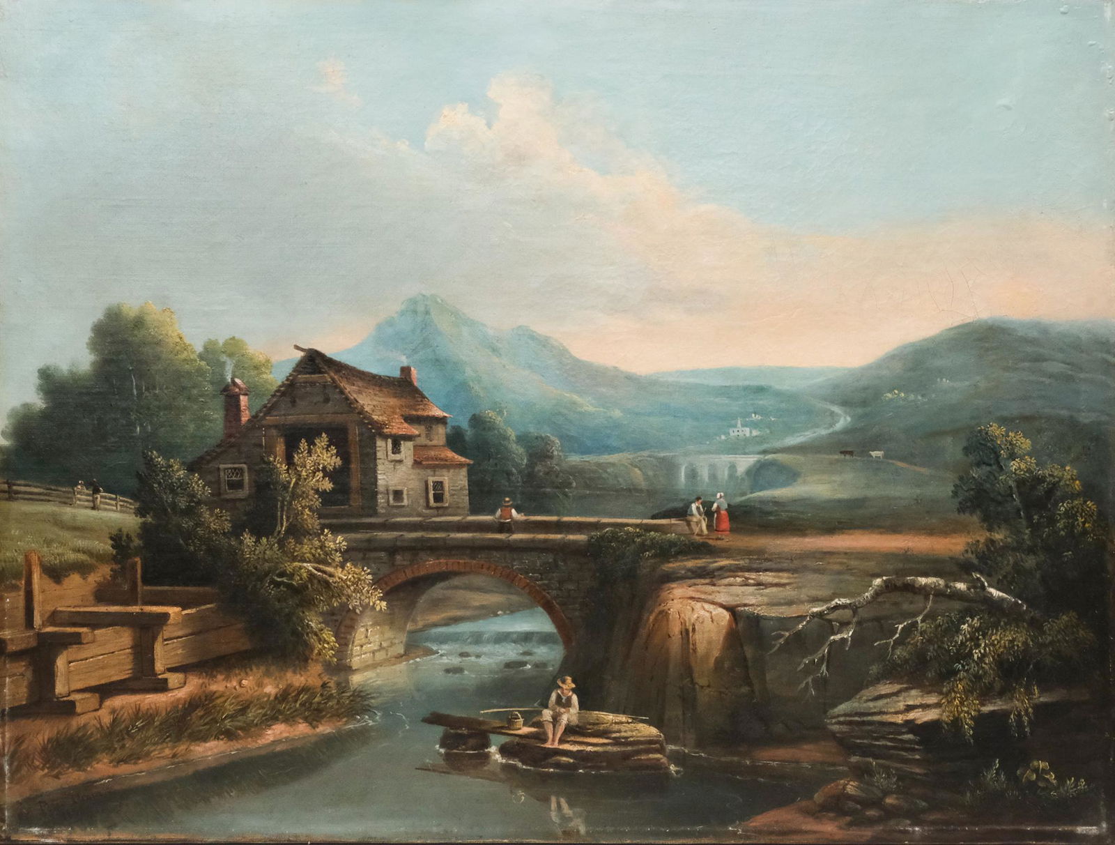 Peter Grain, Sr., Landscape with a Bridge (1 of 7)
