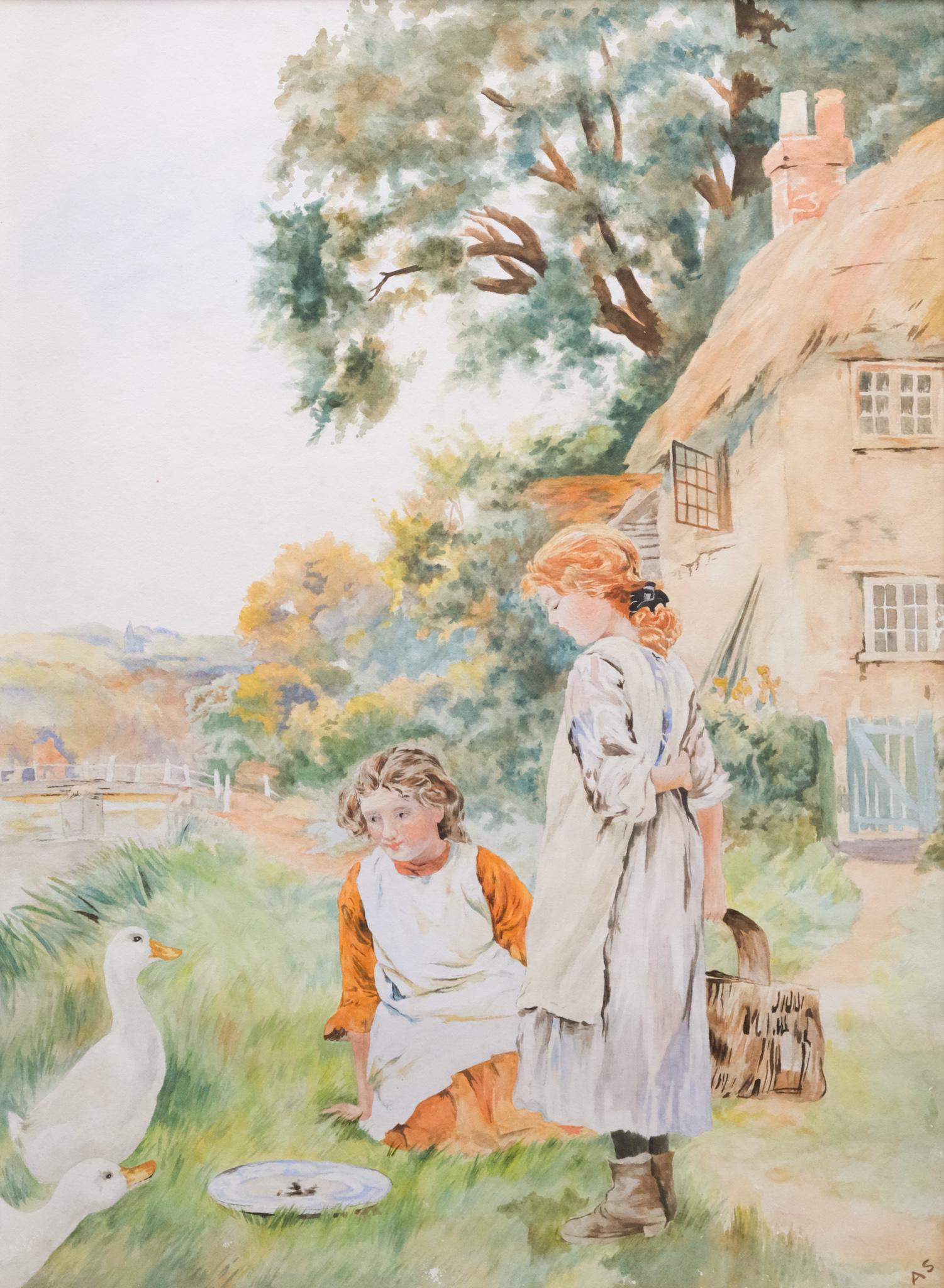 European School, Watercolor Illustration of Geese (1 of 6)