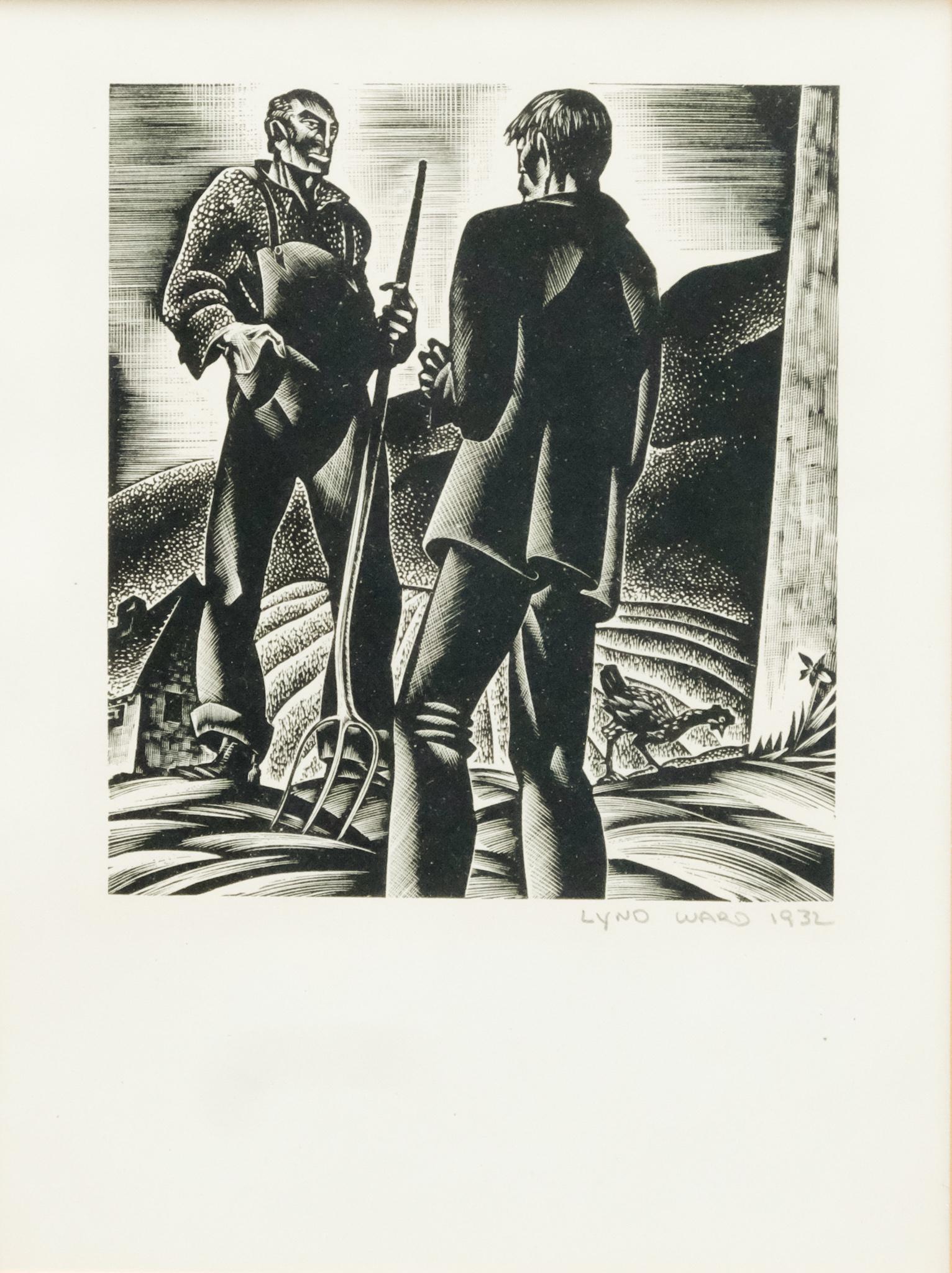 Lynd Ward, Confrontation Wood Engraving (1 of 5)