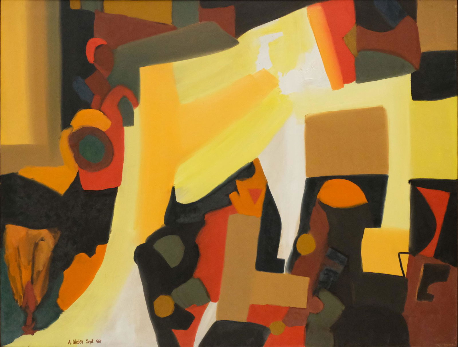 Arnold Weber, Yellow Abstract (1 of 6)