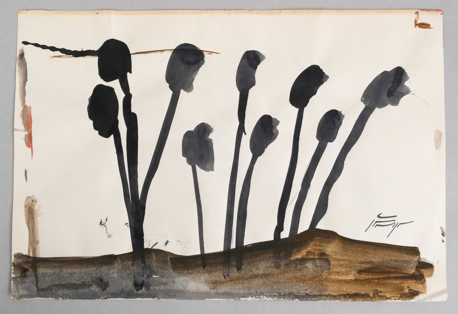 Attr. to Sohrab Sepehri, Gouache Sketch (1 of 3)