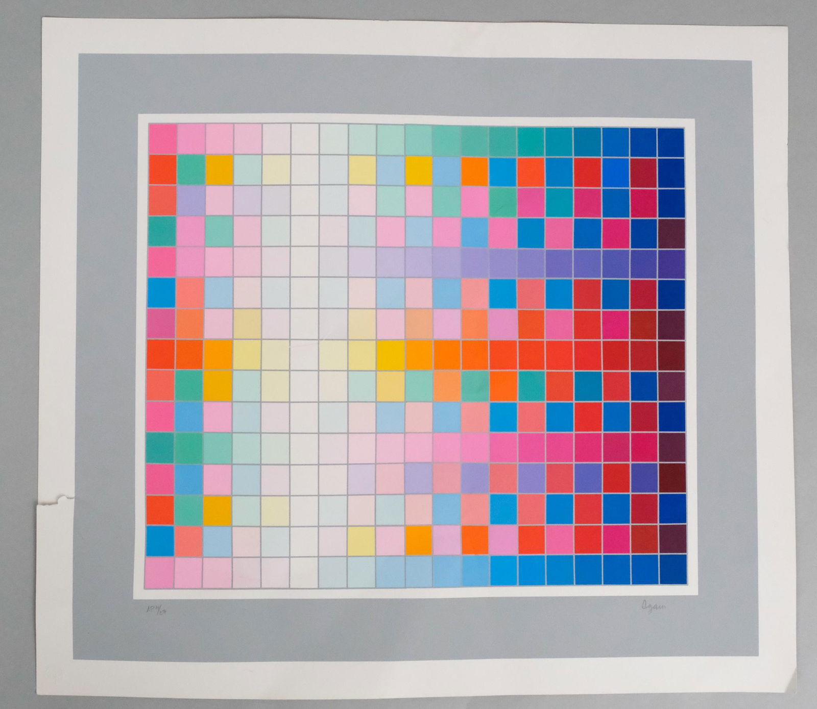 Yaacov (Gibstein) Agam, "Square Wave" (Damaged) (1 of 6)