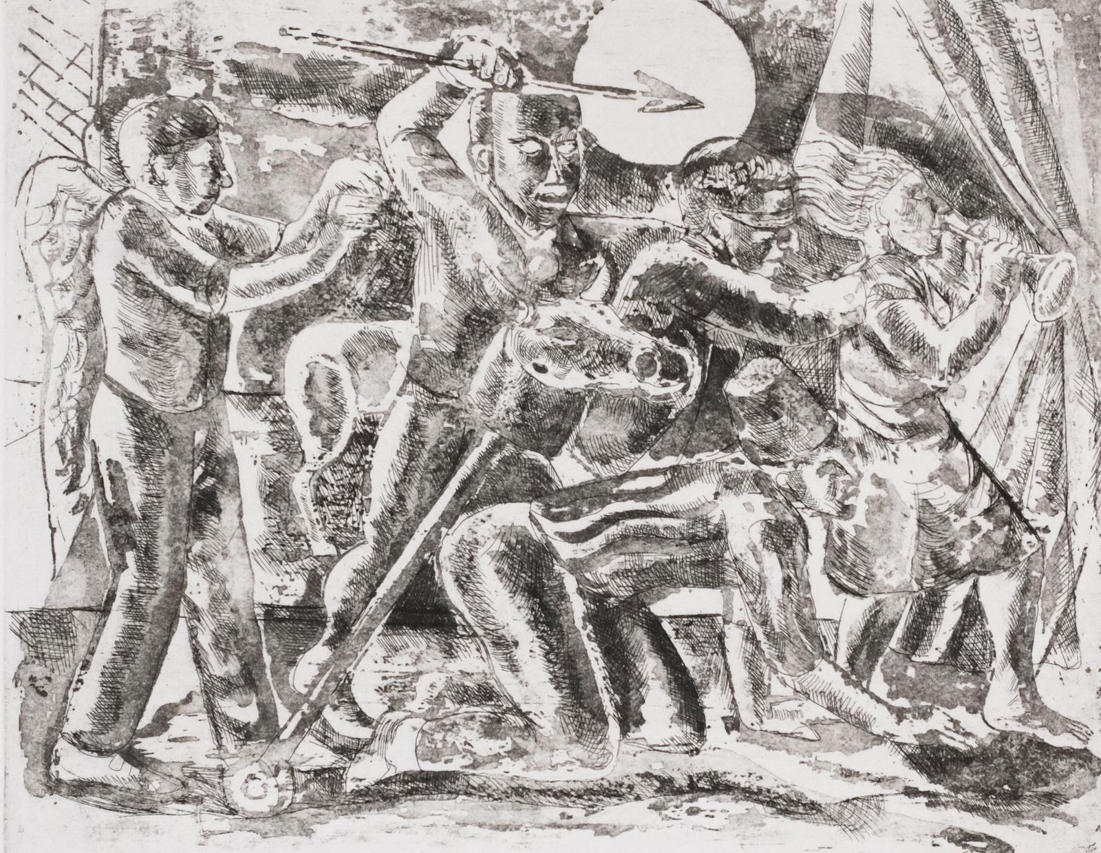 Andrew Antoniou, "Masquerade" Etching (1 of 7)