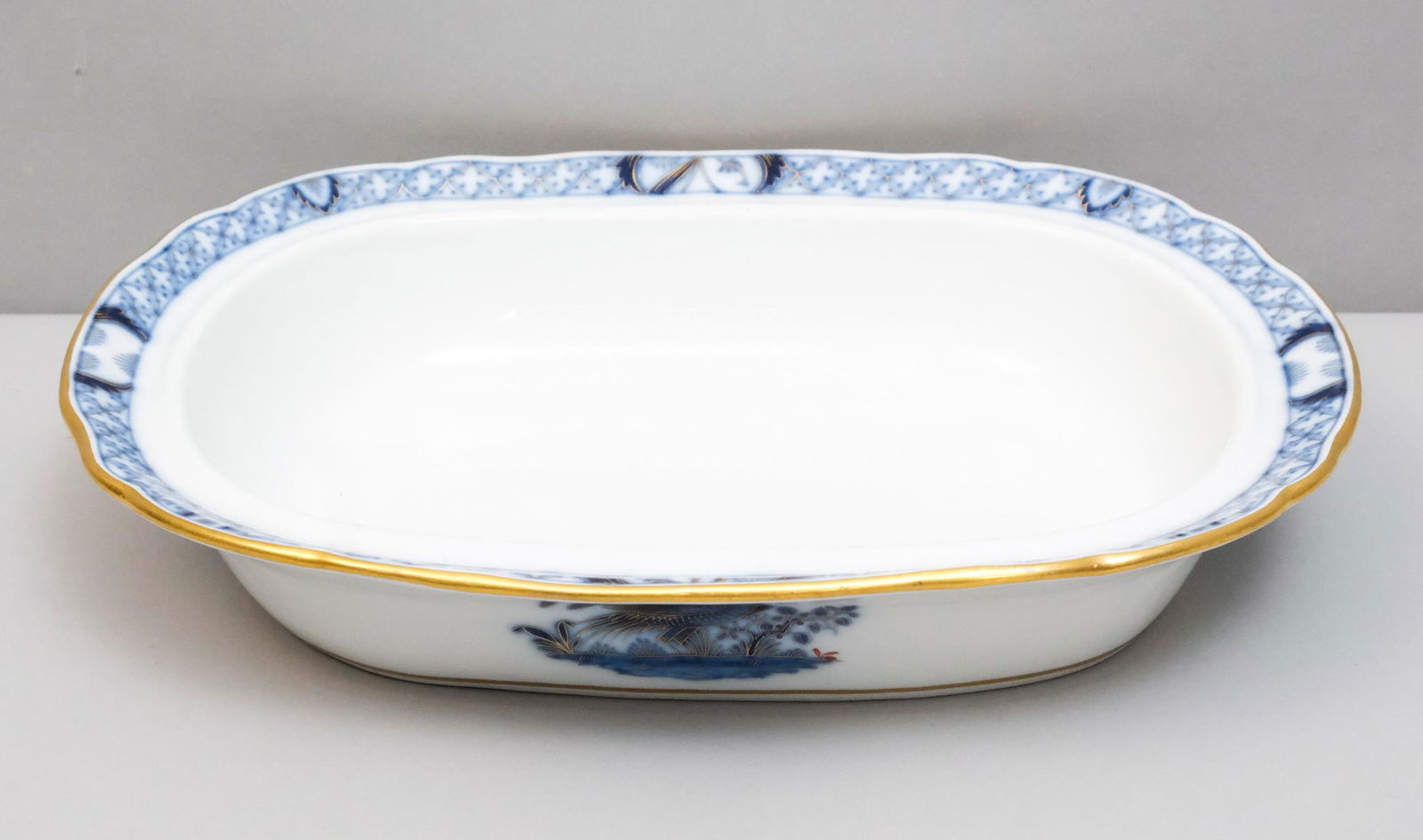 Antique Meissen Blue Rich Porcelain Dish (1 of 14)