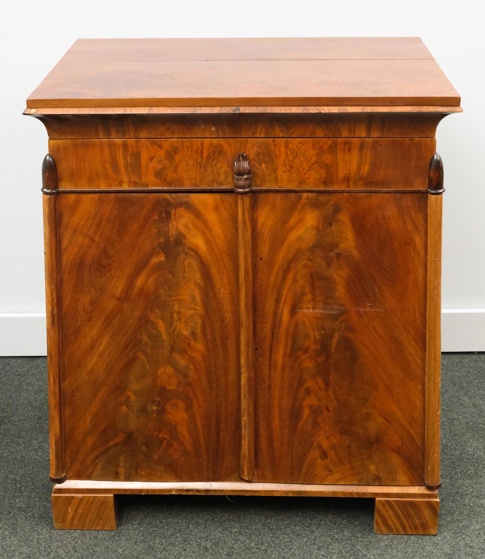 Flame Mahogany Egyptian Revival Cabinet (1 of 8)