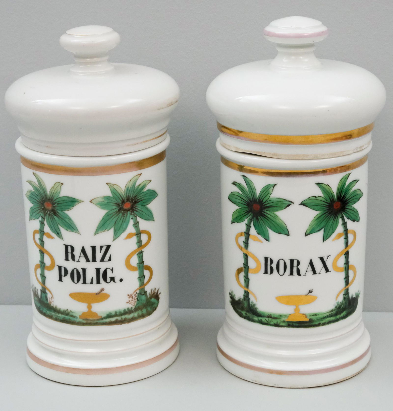 Pair of French Porcelain Apothecary Jars (1 of 8)