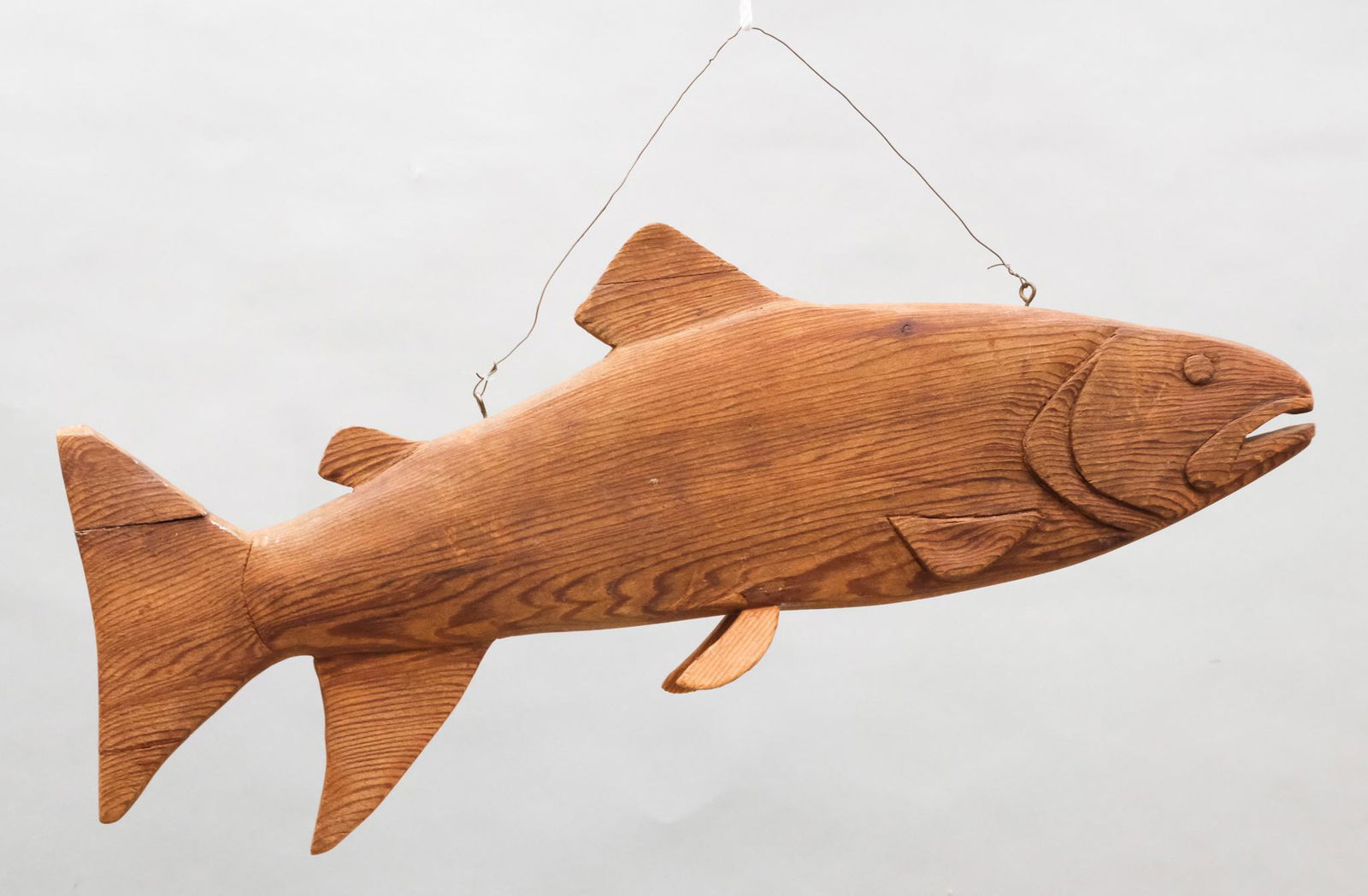 Edward A. Kay Carved Wooden Fish Sculpture (1 of 10)