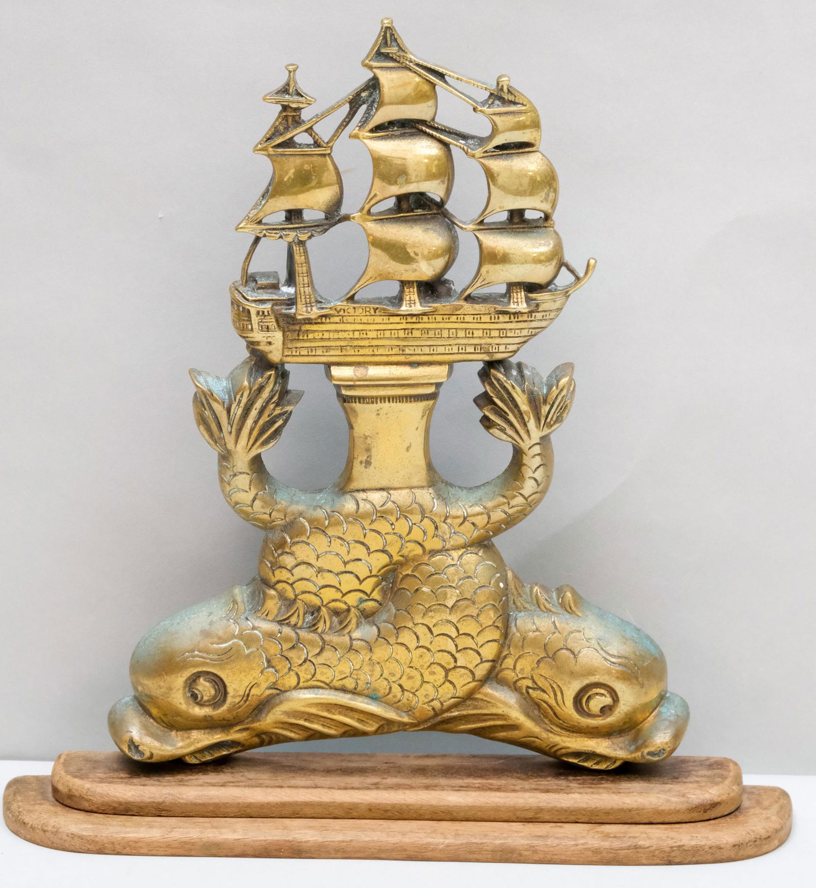 Brass Dolphins & Ship Door Stop (1 of 11)