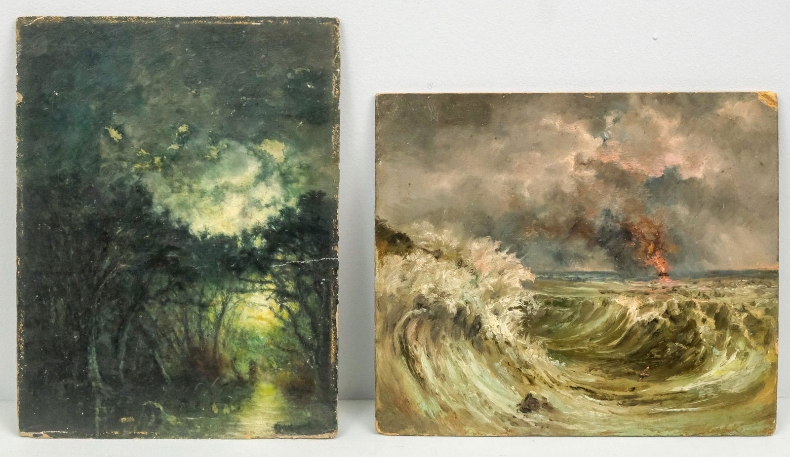 19th Century Oil on Board Landscapes (1 of 5)