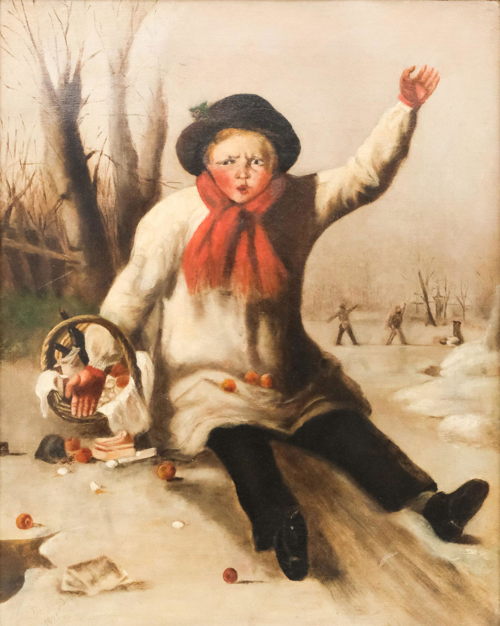 American School, Boy Slipping on Ice (1 of 6)