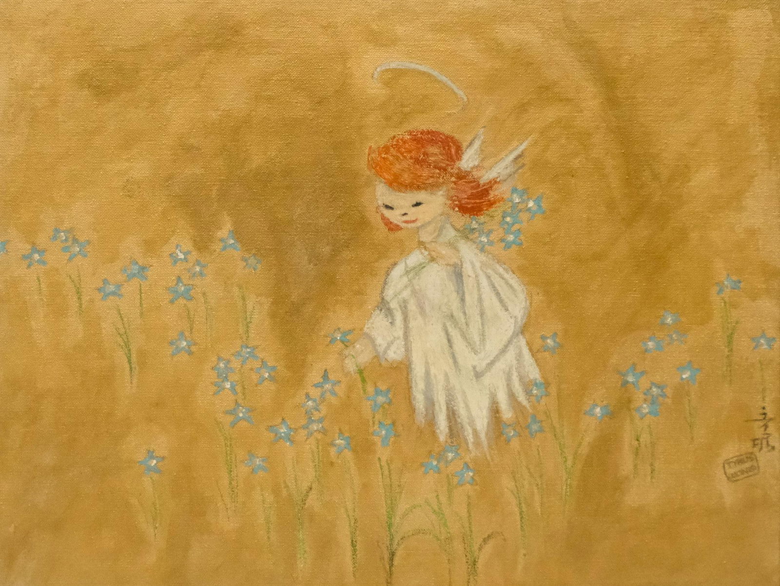 Tyrus Wong, Angel Gathering Flowers (1 of 6)