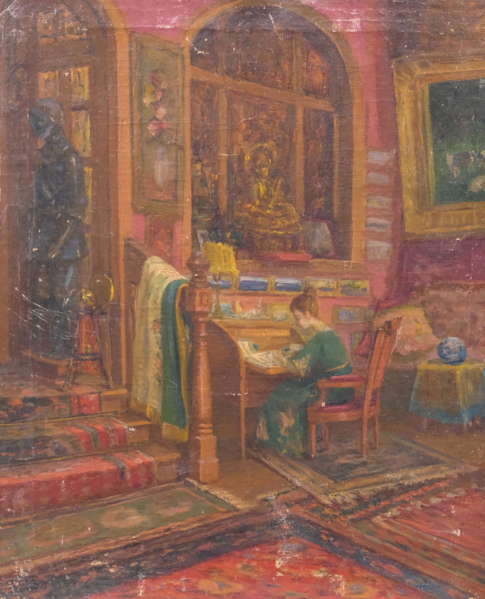 American School, Library Illustration (1 of 4)