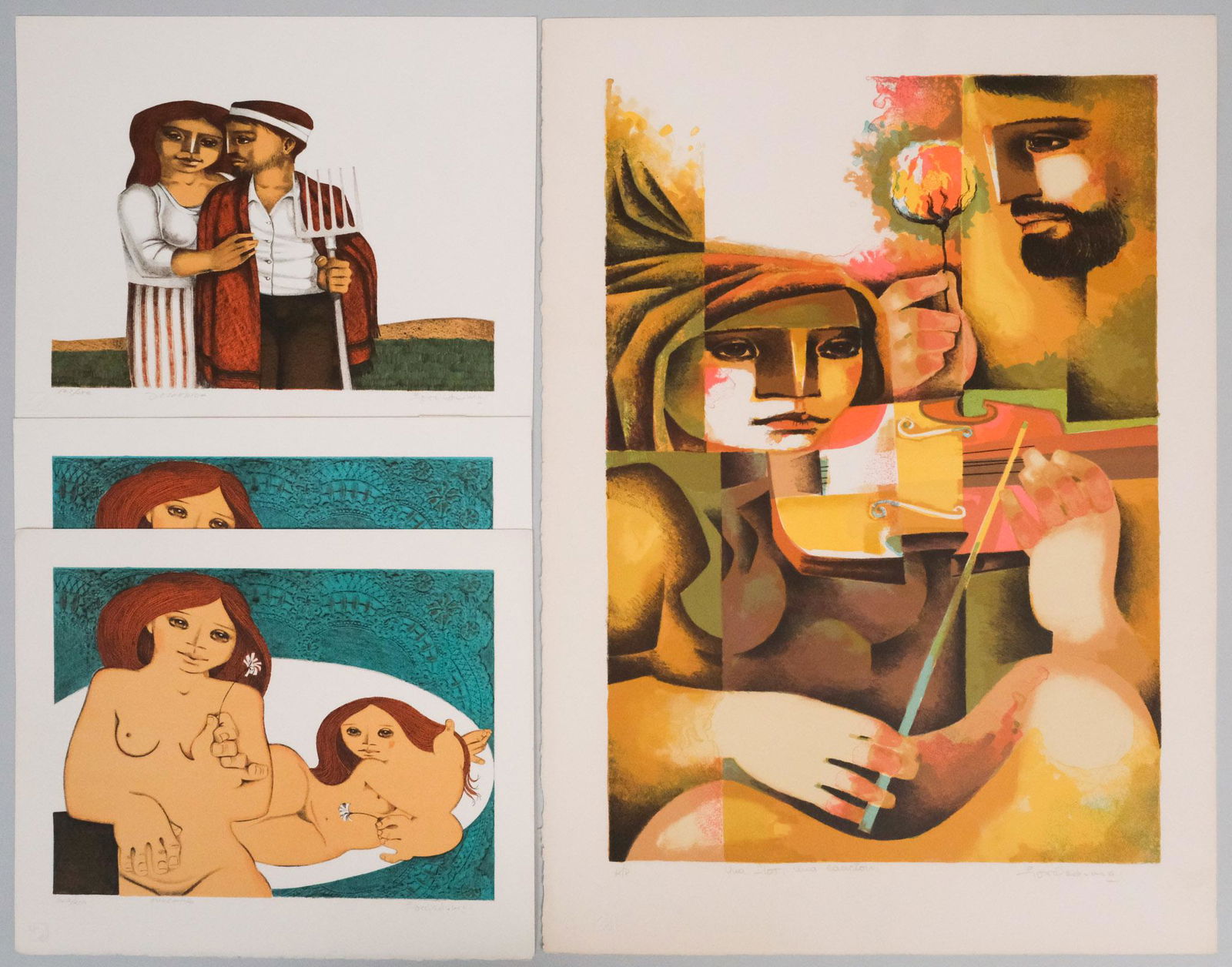 Lot of 4 Jorge Dumas Lithographs (1 of 14)