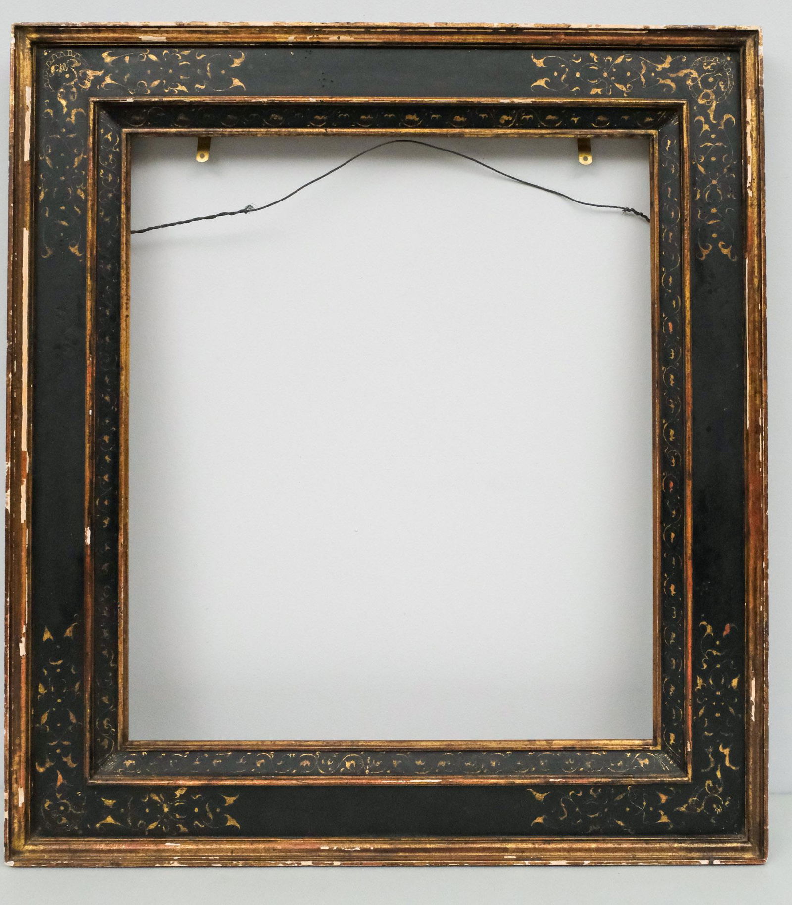 Italian Black and Gold Sgraffito Frame (1 of 4)