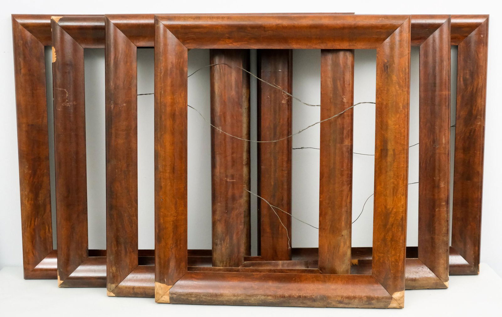 Set of 6 Mahogany Veneer Frames (1 of 11)