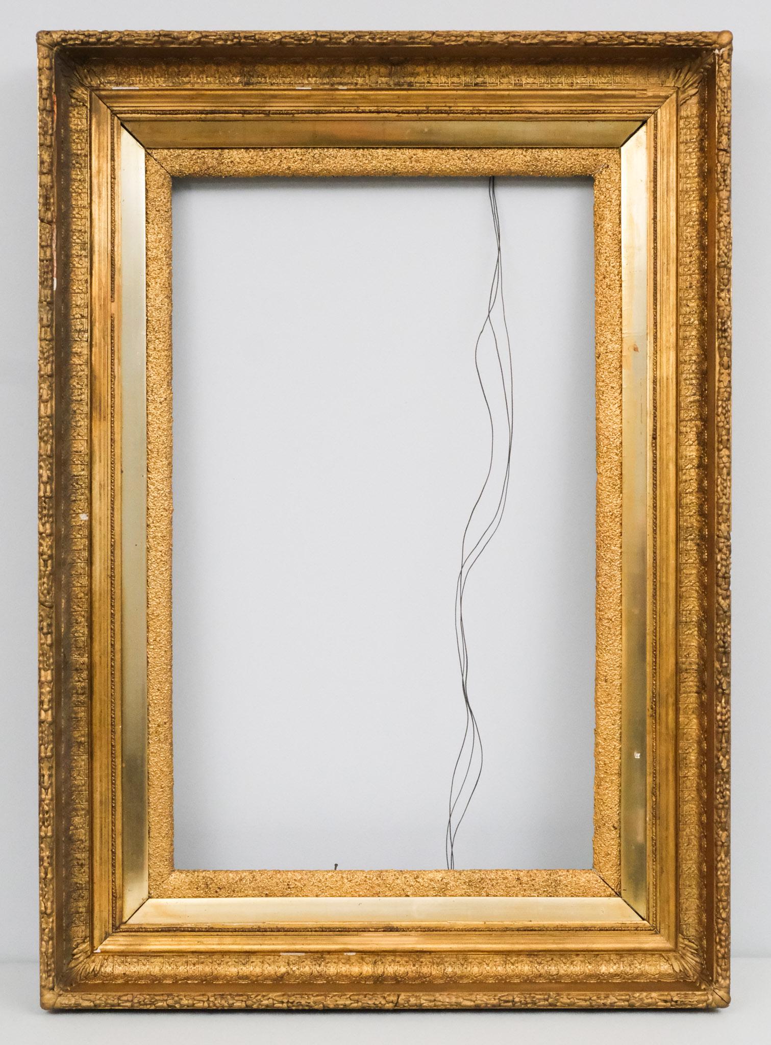 Hudson River School Gilt Frame: American, ca. 1870, having cove profile. Overall 34 1/2" x 48 1/2", Rabbet 22" x 36, Molding 6 1/2"