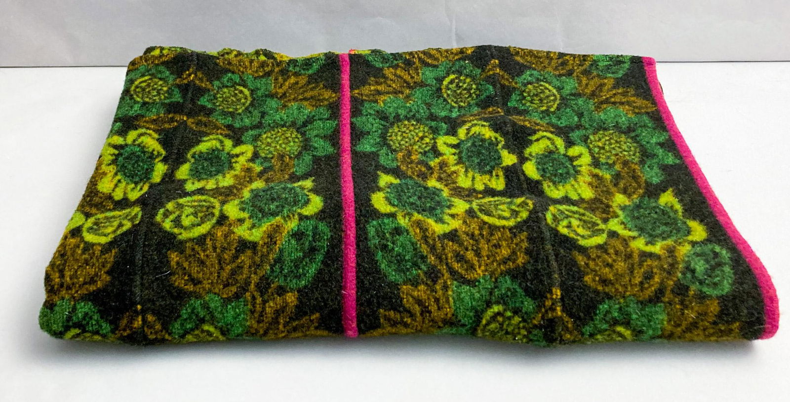 Vintage Handmade Reversible Wool Blanket (1 of 7)