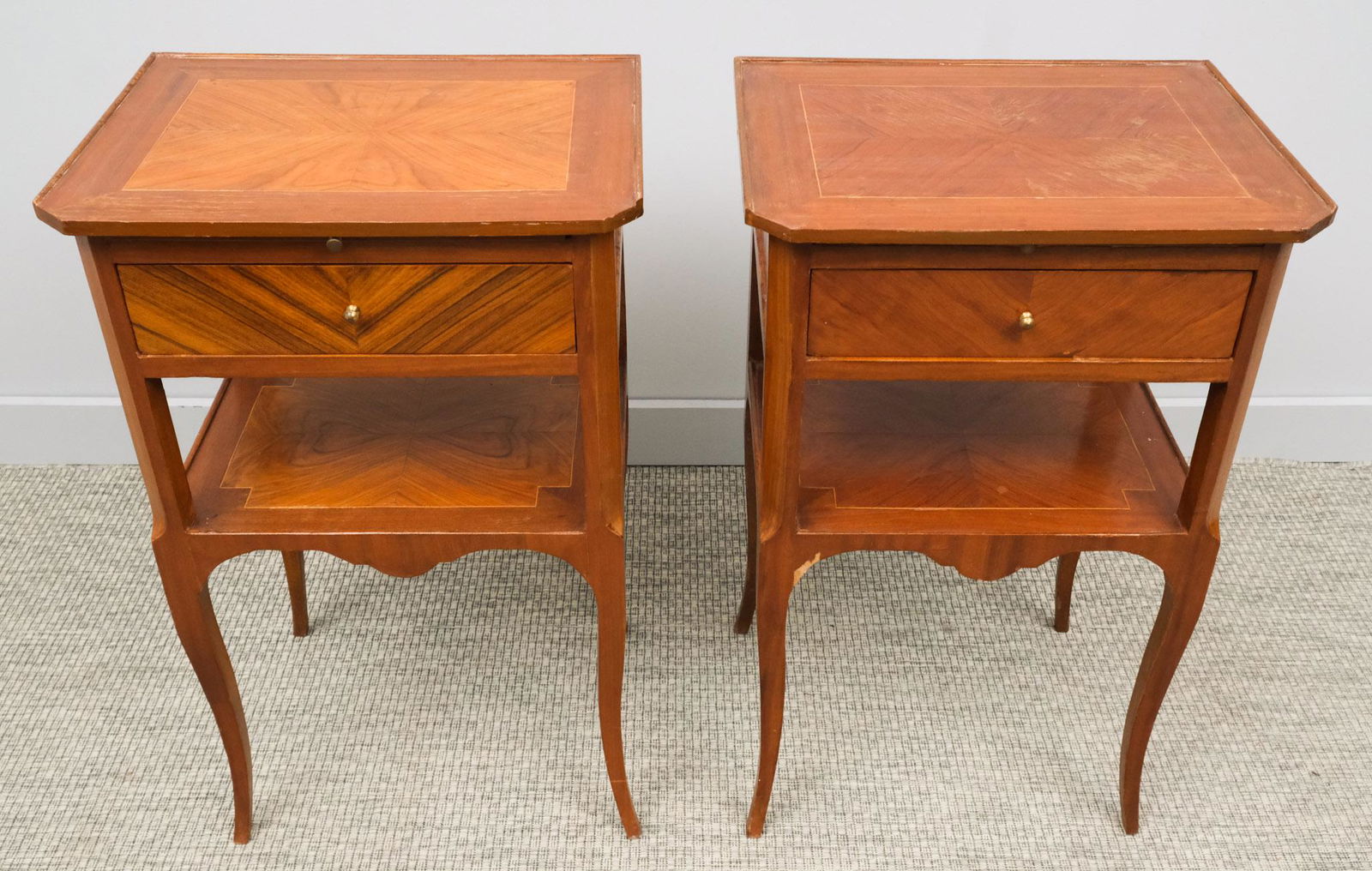 Pair of French Marquetry End Tables (1 of 13)