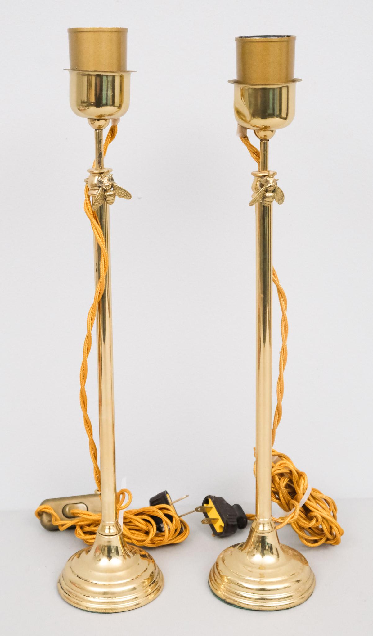 Two French Brass Bee Lamps (1 of 8)