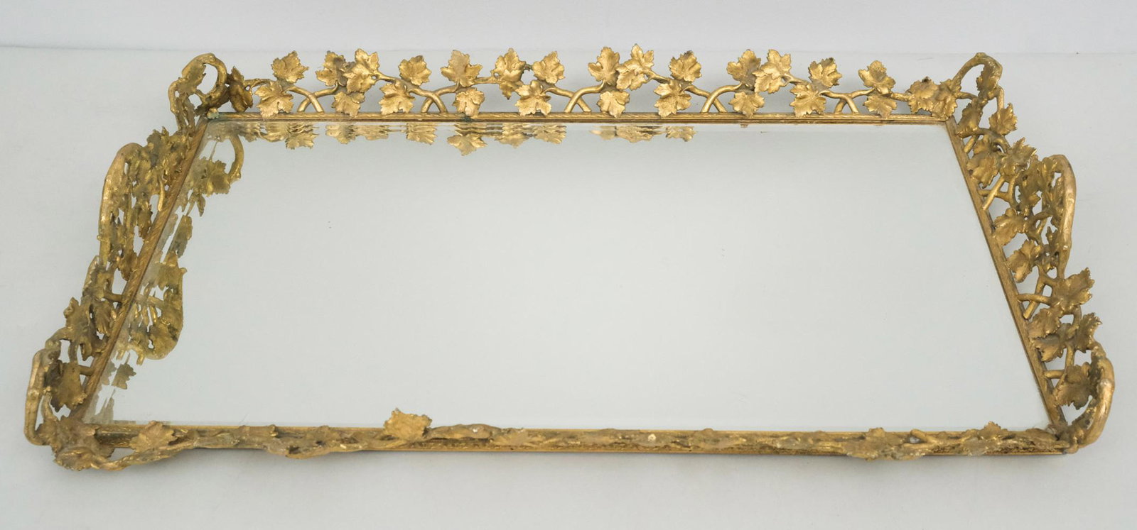 Mirrored Tray with Gilded Brass Grapevine Gallery (1 of 7)