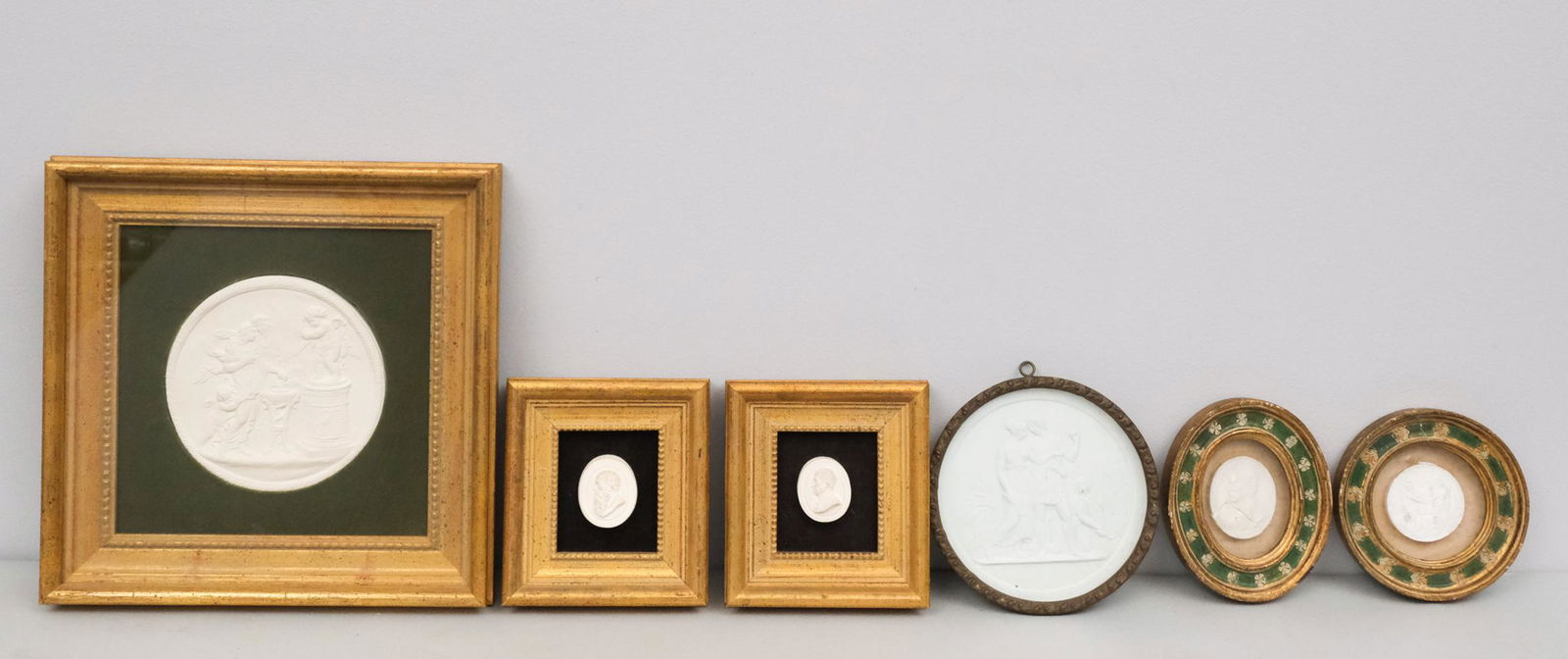 Lot of Bisque Relief Plaques (1 of 7)