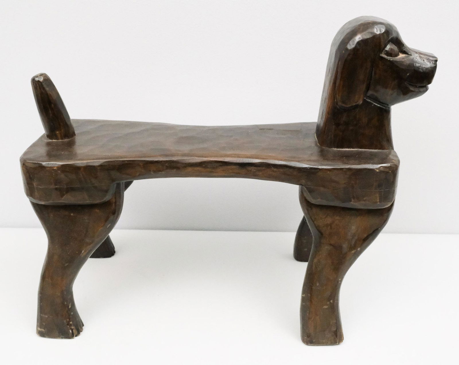 Carved Figural Dog Footstool (1 of 8)