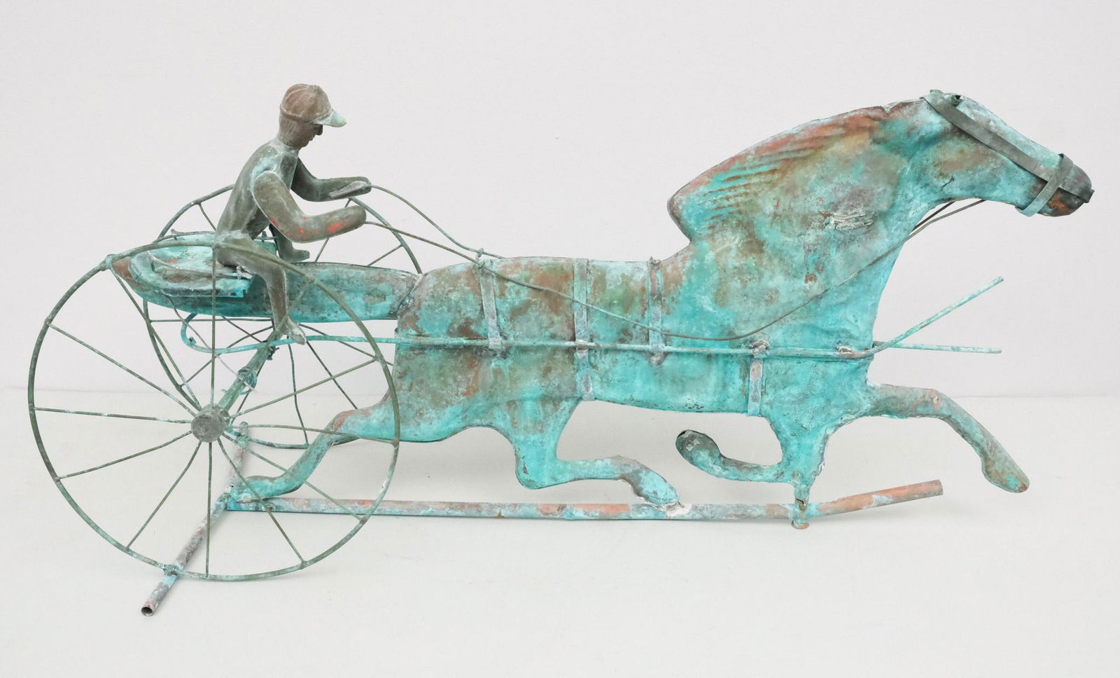Antique Copper Harness Racer Weathervane (1 of 8)
