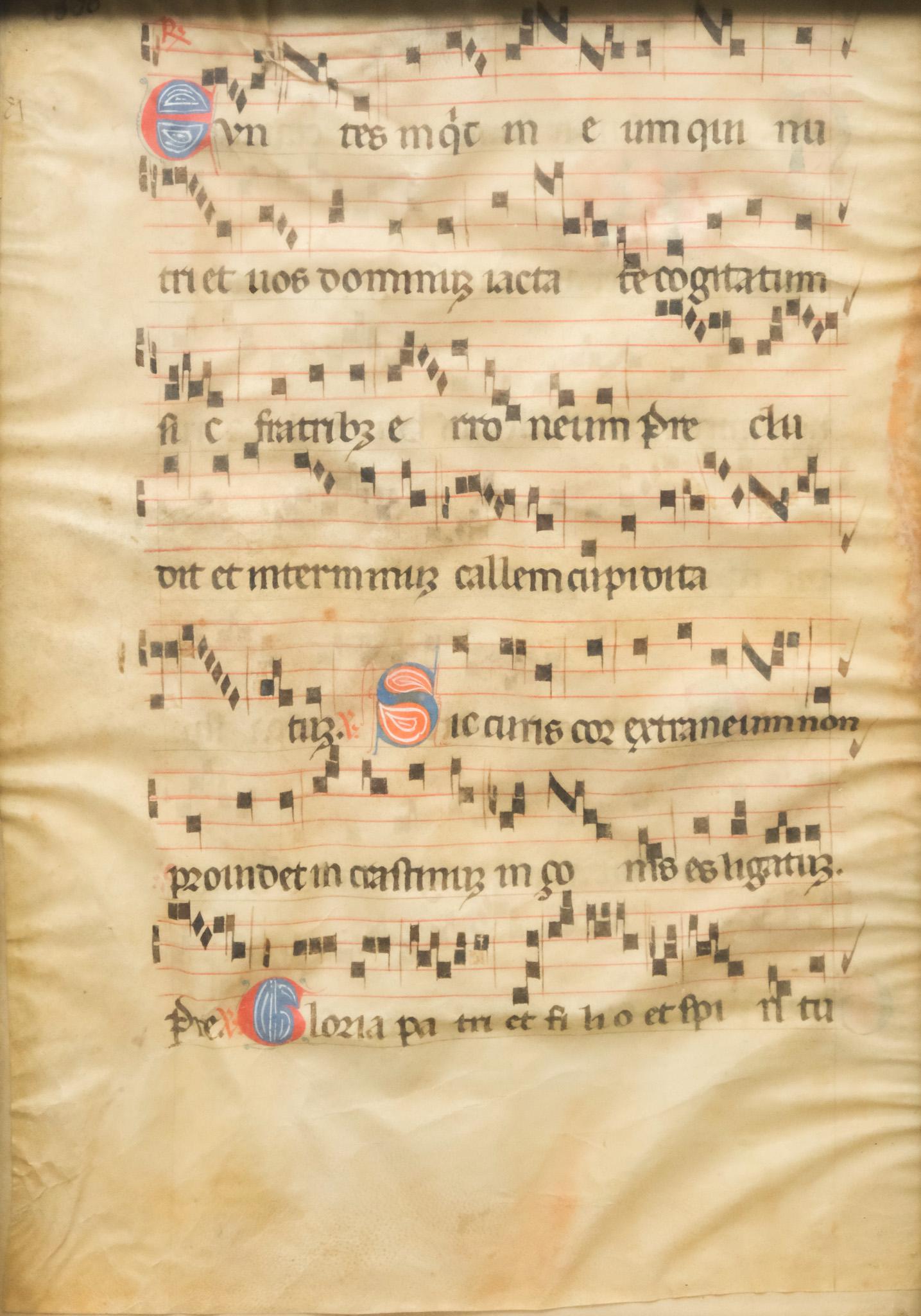Illuminated Antiphonal Sheet Music (1 of 4)