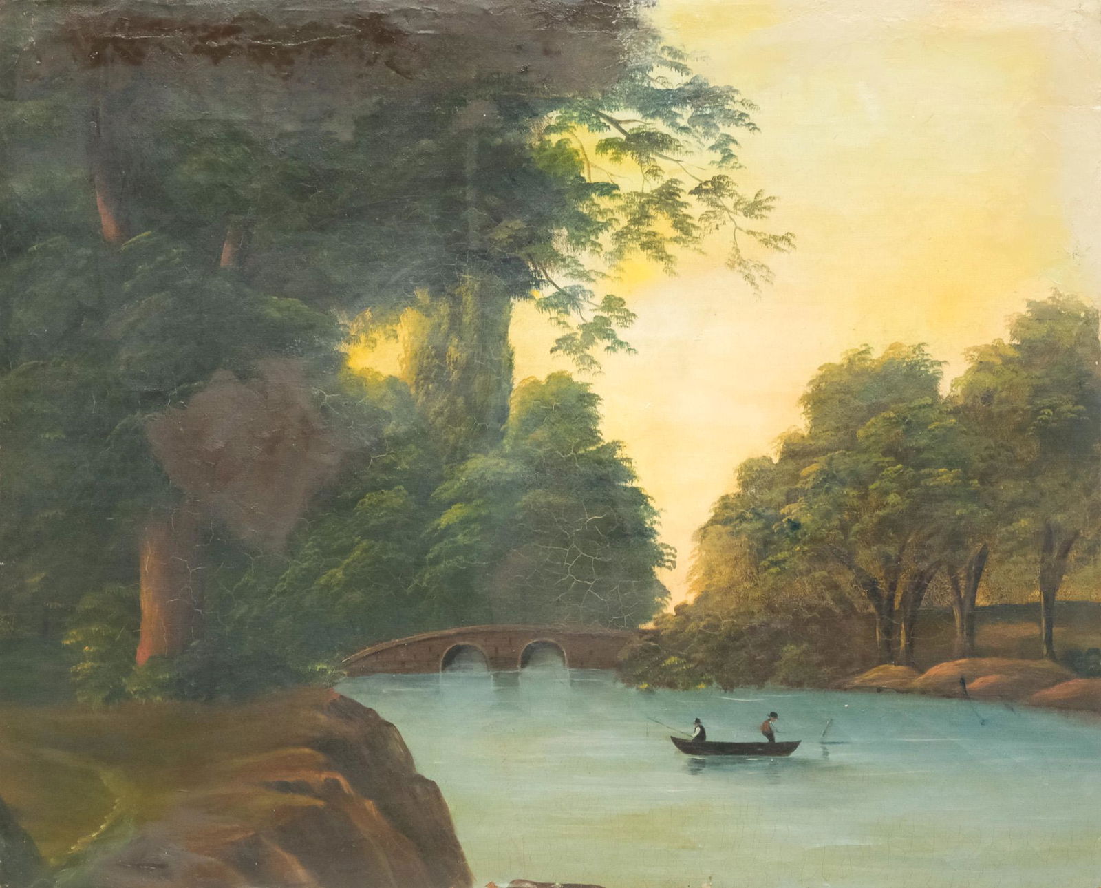 American School, Fishermen on a Pond (1 of 4)