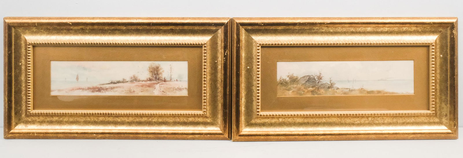 American School, Pair of Watercolor Seascapes (1 of 7)