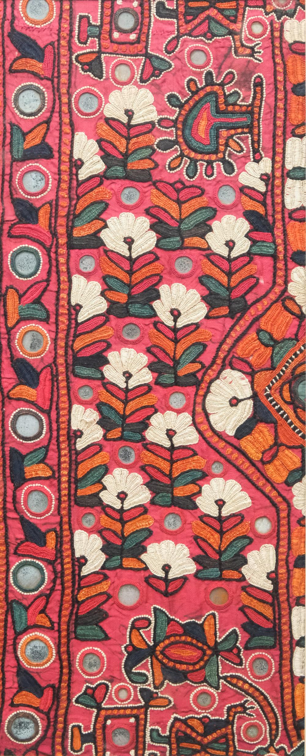 Framed Gujarat Mirror Work Textile (1 of 4)