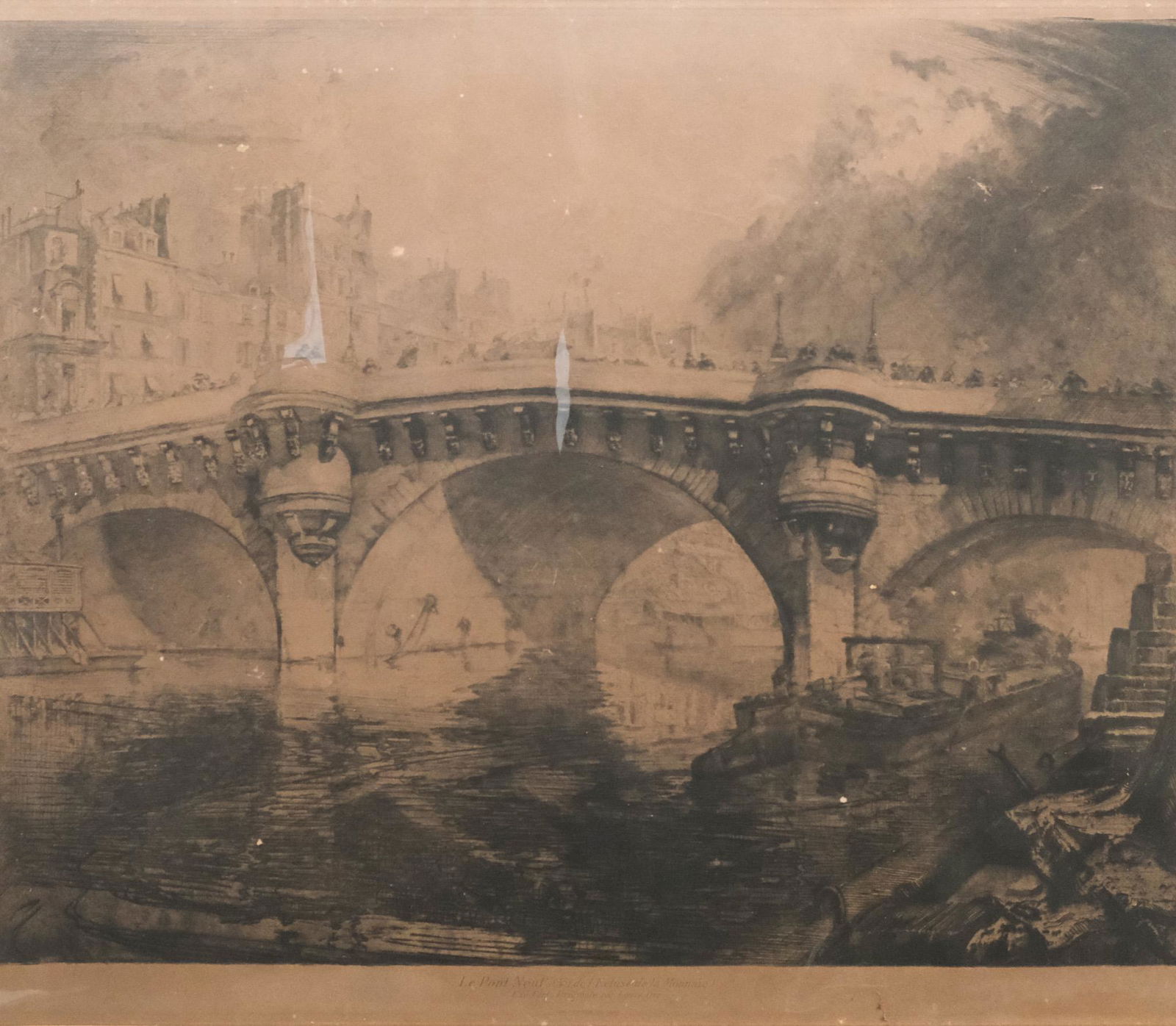 Louis Orr, "Le Pont Neuf" Etching (1 of 5)