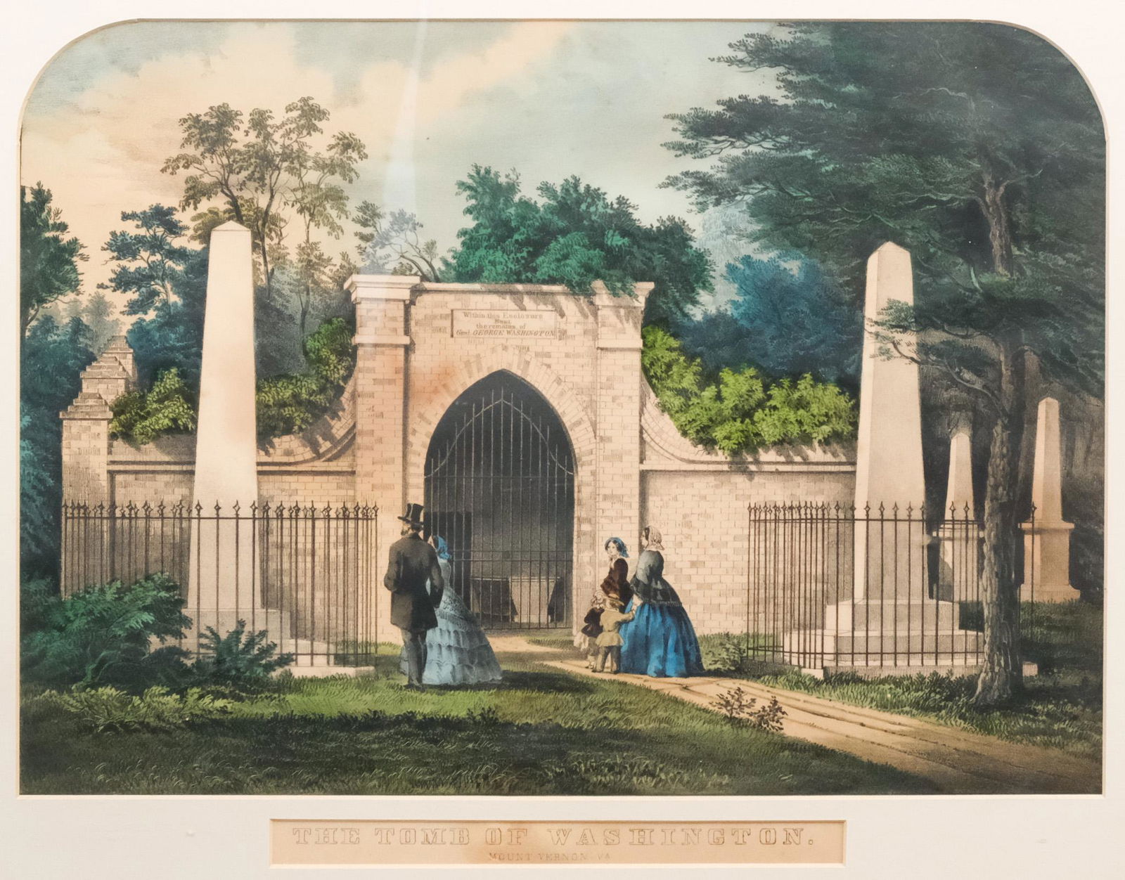 Currier & Ives, "The Tomb of Washington" (1 of 5)