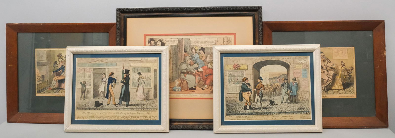 Group of 5 English Satirical Prints (1 of 11)