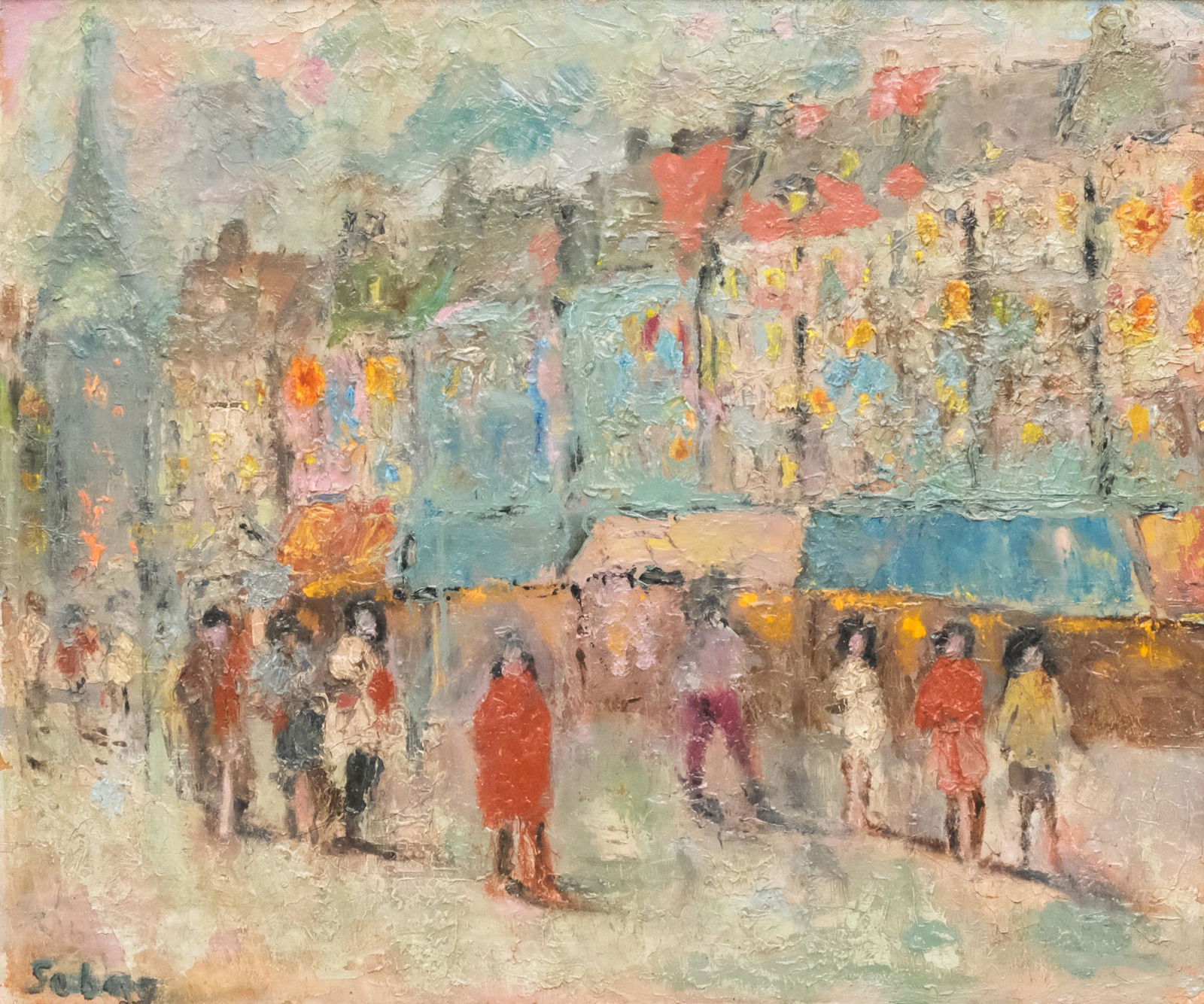 European School, Impressionist City Scene (1 of 6)