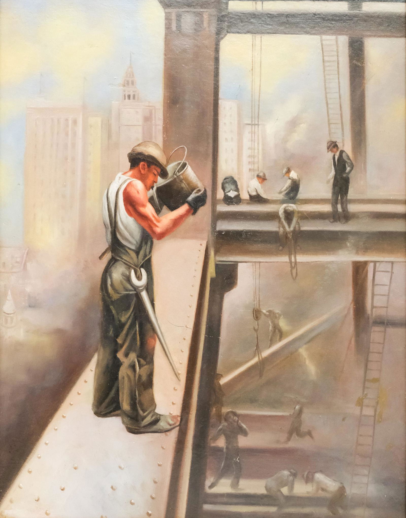 American School, WPA Era Construction Worker (1 of 6)