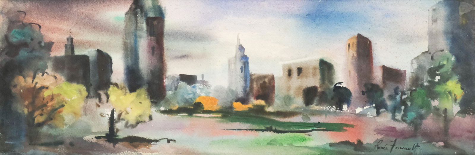 European School, Watercolor Cityscape (1 of 7)