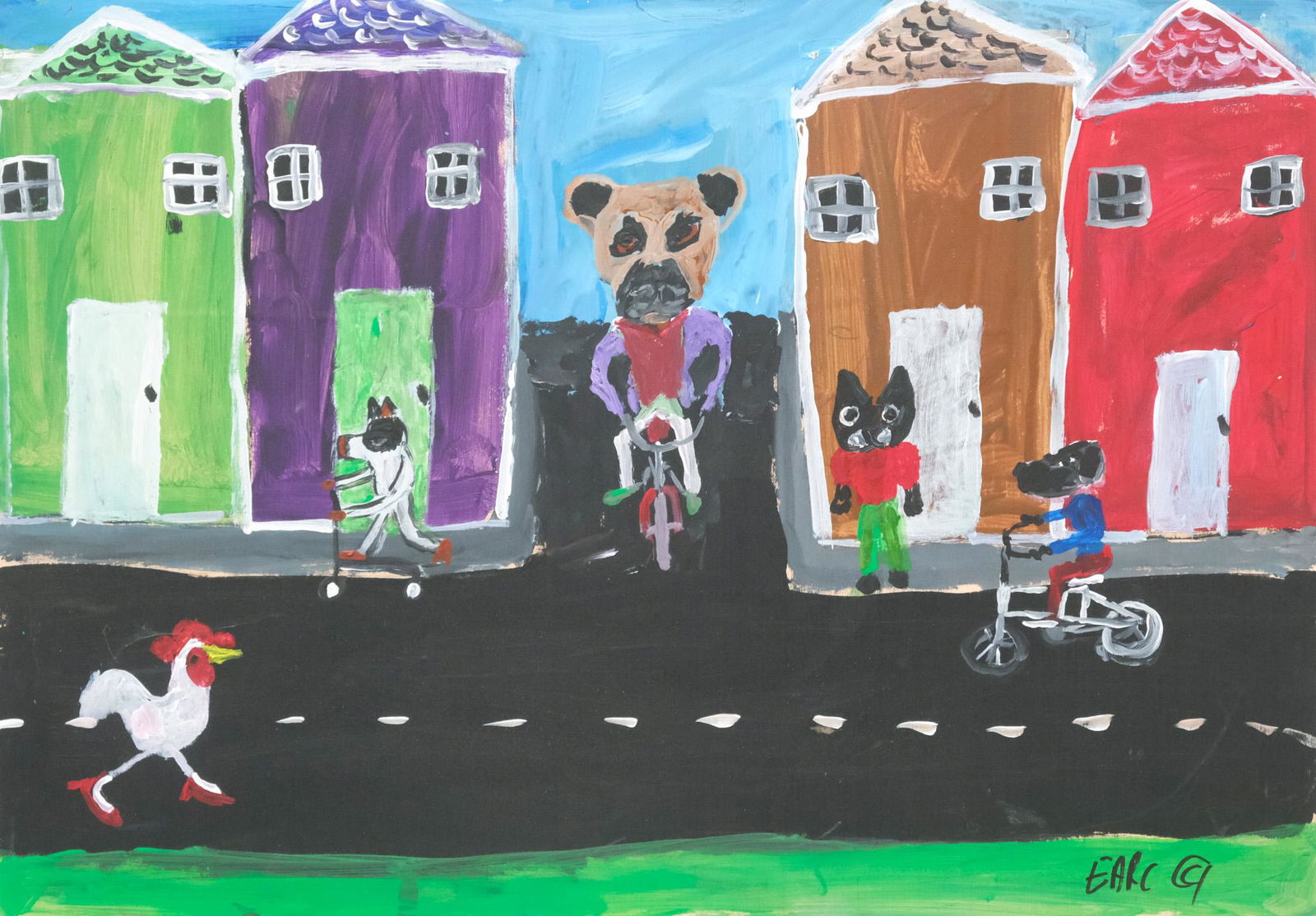 Earl Swanigan, Dog on a Bicycle (1 of 6)