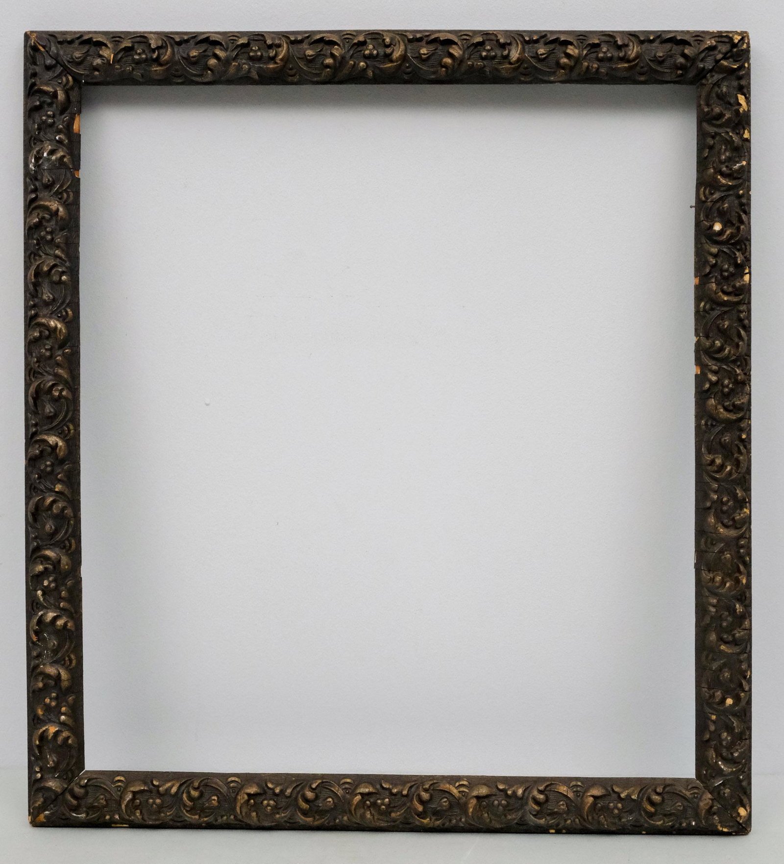 Aesthetic Movement Giltwood Frame: American, circa 1880. Overall 19 1/4" x 21 1/2", rabbet 17" x 18 1/2", molding 1 1/2".