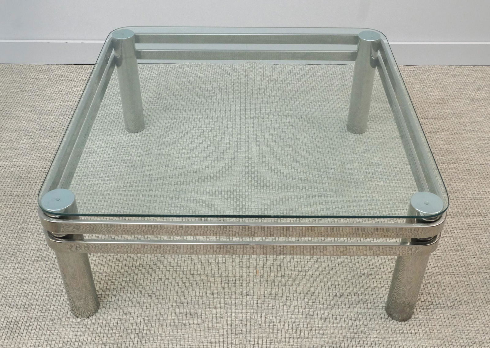 MCM Chrome Coffee Table with Glass Top (1 of 6)