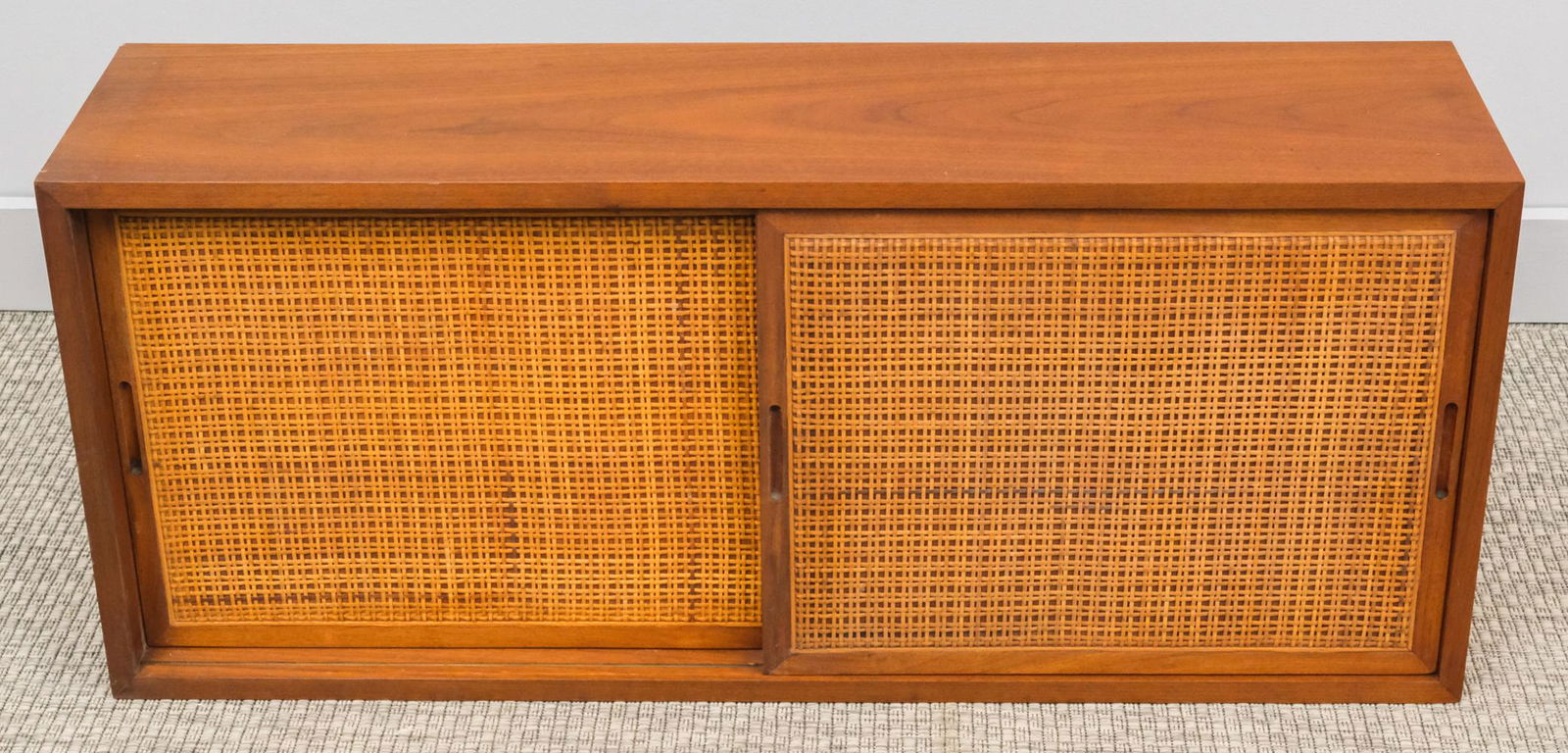 Danish Modern Hanging Shelf with Sliding Door (1 of 7)