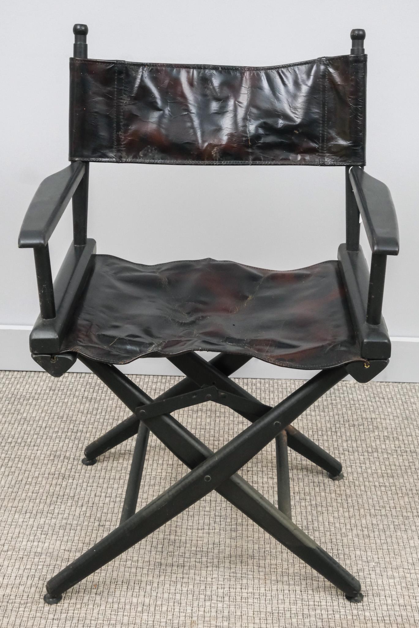 Black leather directors chair deals