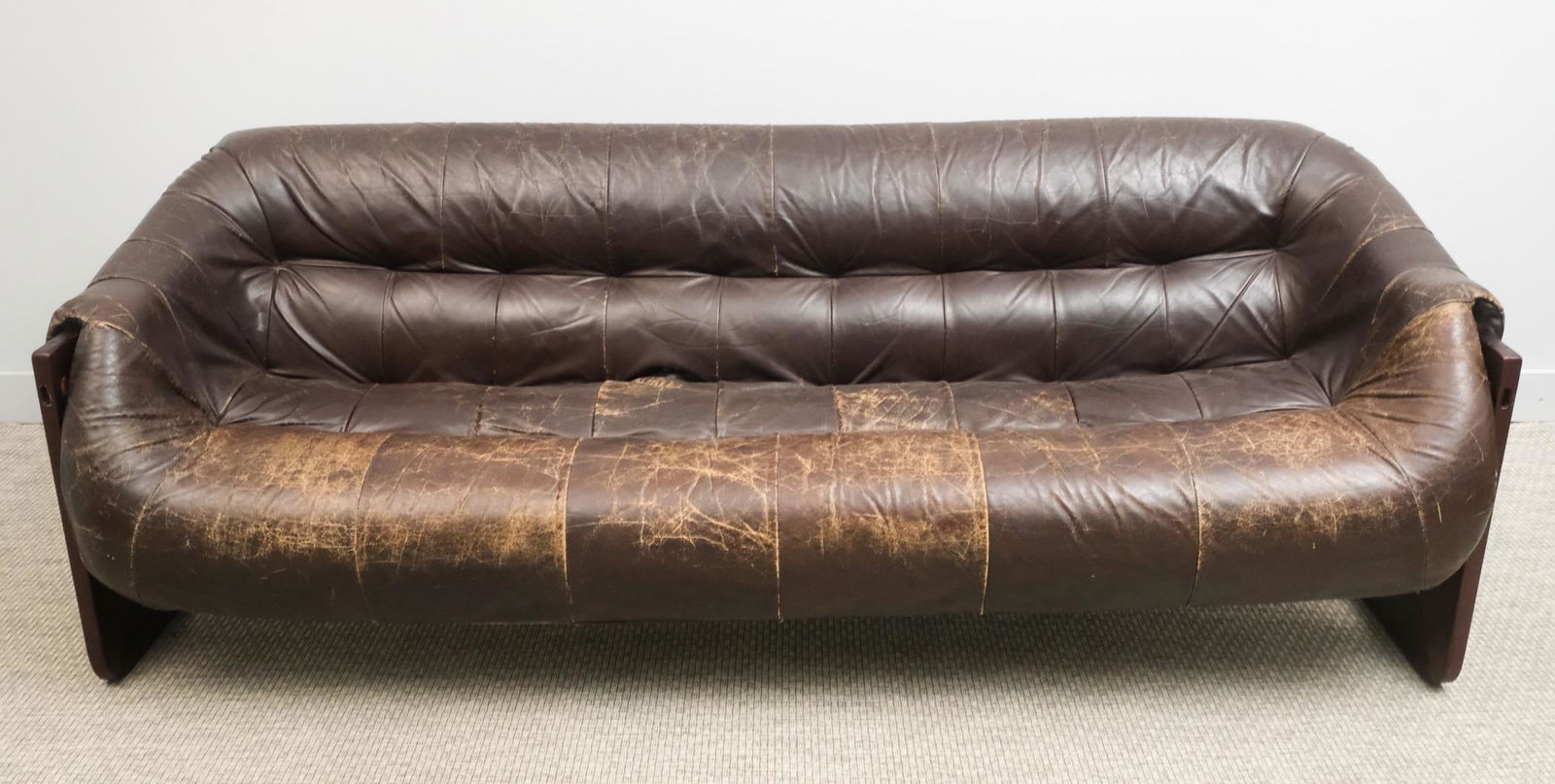Percival Lafer Brazilian Leather 3-Seat Couch (1 of 13)