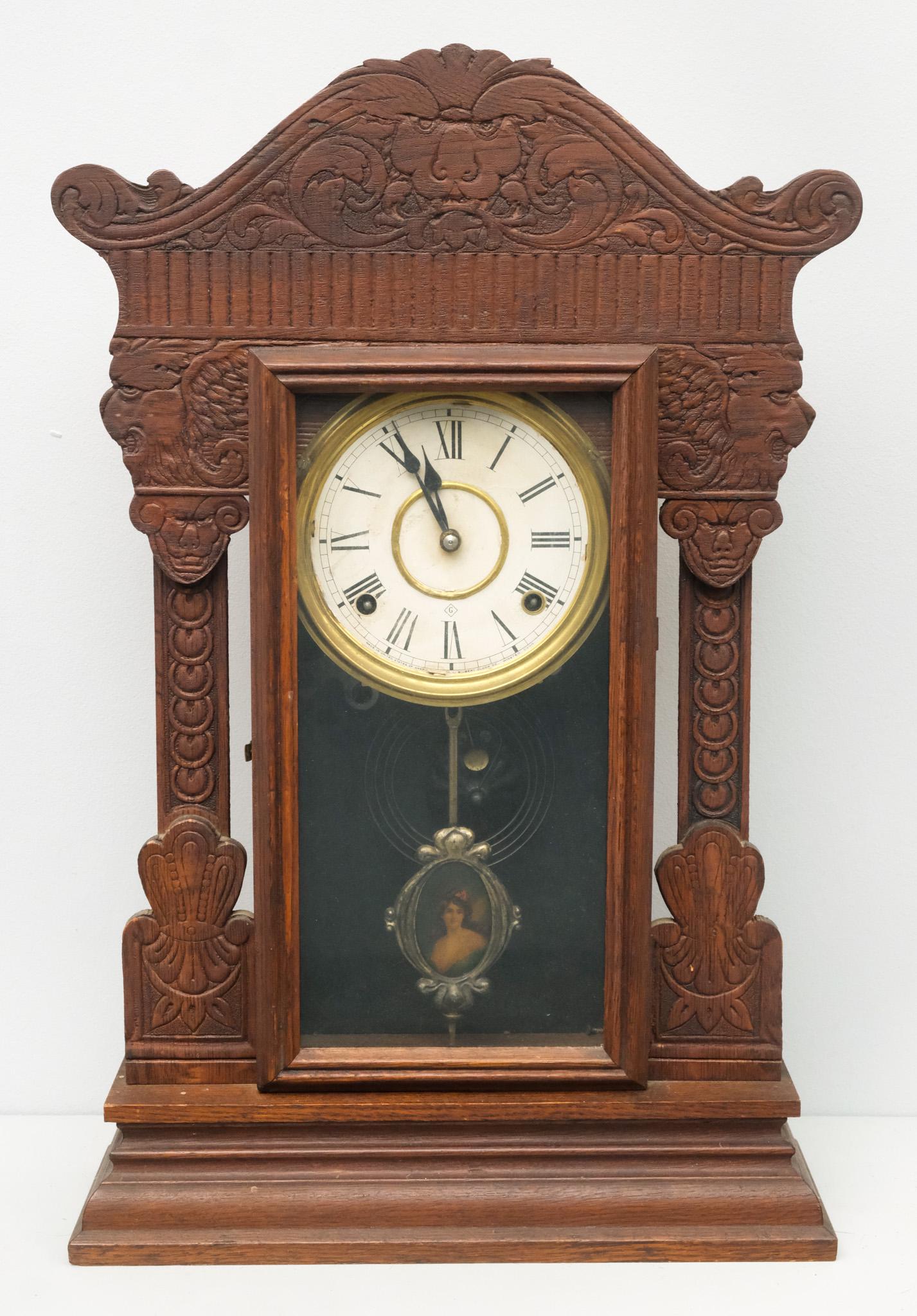 Gilbert No.11 Wall Carved Cased Clock (1 of 11)