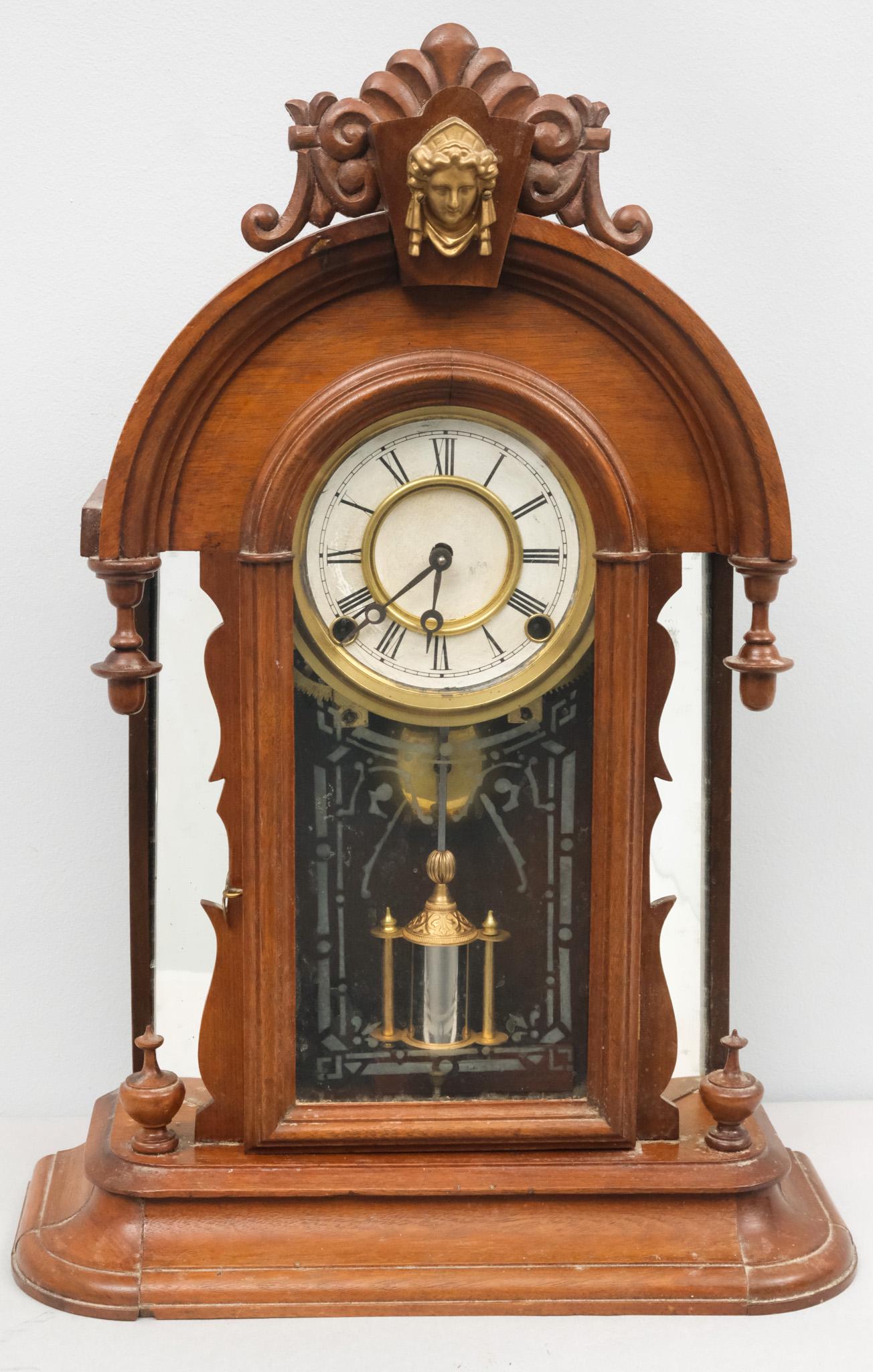 Carved Renaissance Revival Wooden Clock (1 of 9)